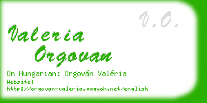 valeria orgovan business card