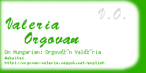 valeria orgovan business card